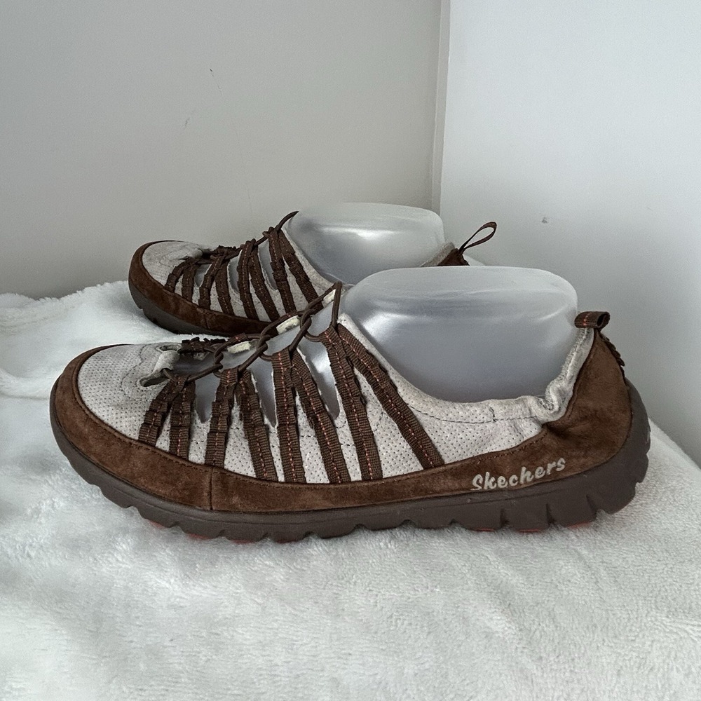 Skechers Relaxed Fit Slip On Air Cooled Memory Foam Brown Sandal Women's 9.5 - Picture 5 of 10